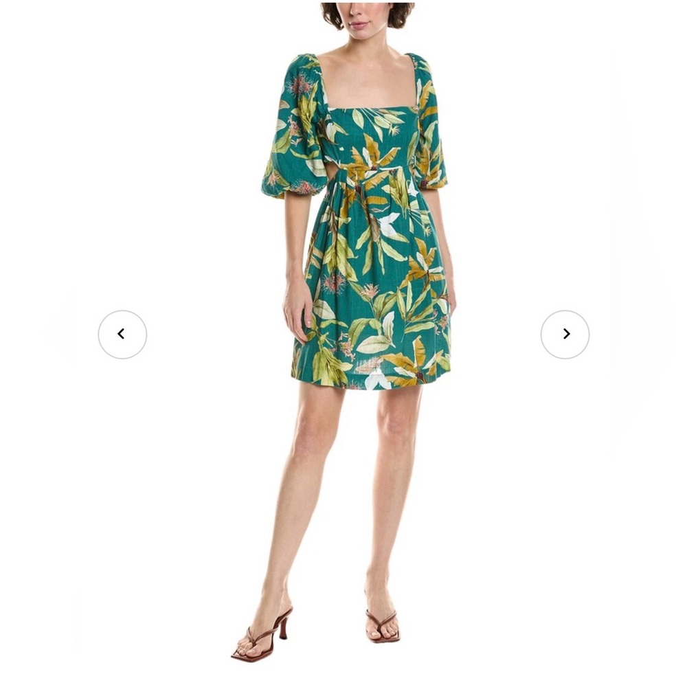 NWOT O.P.T. Luciana Linen-Blend Mini Dress